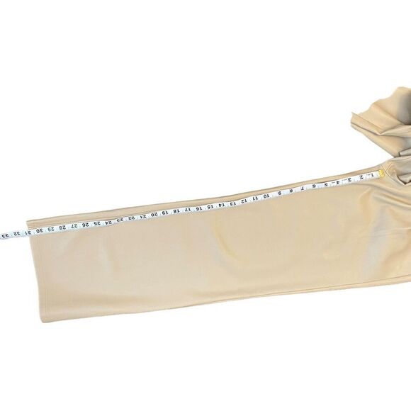 Avec Les Filles Faux Leather High Rise Belted Cream Pants Size Small - Picture 10 of 14